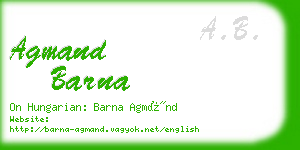 agmand barna business card